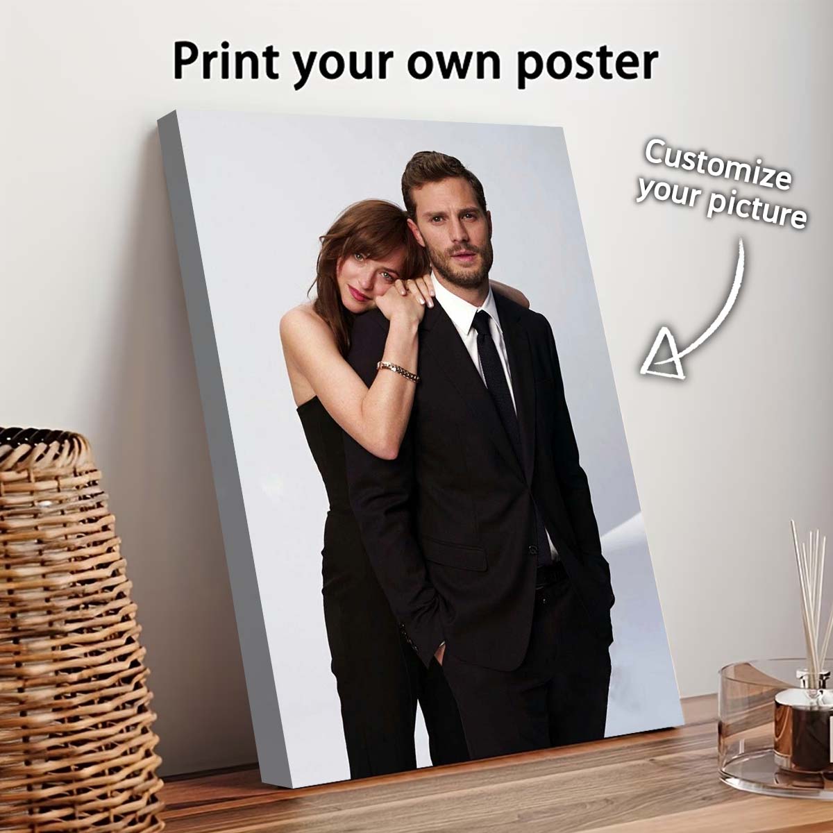 Pet Portrait Custom - カスタムプリントキャンバス絵画、あなたの写真から作る、結婚式、誕生日、ポスター、ウォールアート、装飾、ペット、家族、風景画、デコレーション