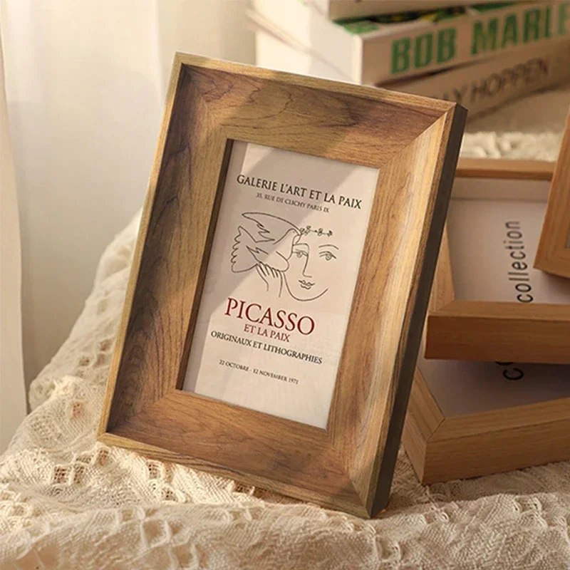 Engraved Wood Frame - 家族愛好家のための木製フォトフレーム,5 