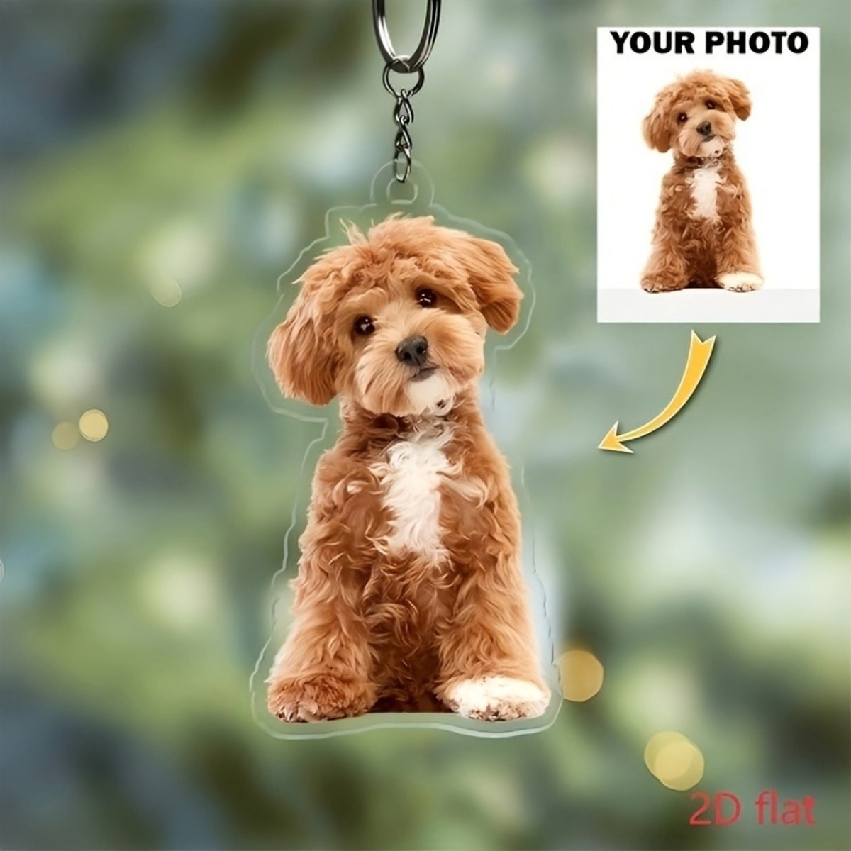 カスタム写真キーホルダー – パーソナライズされたアクリルキ - Pet Portrait Custom のレビューと価格