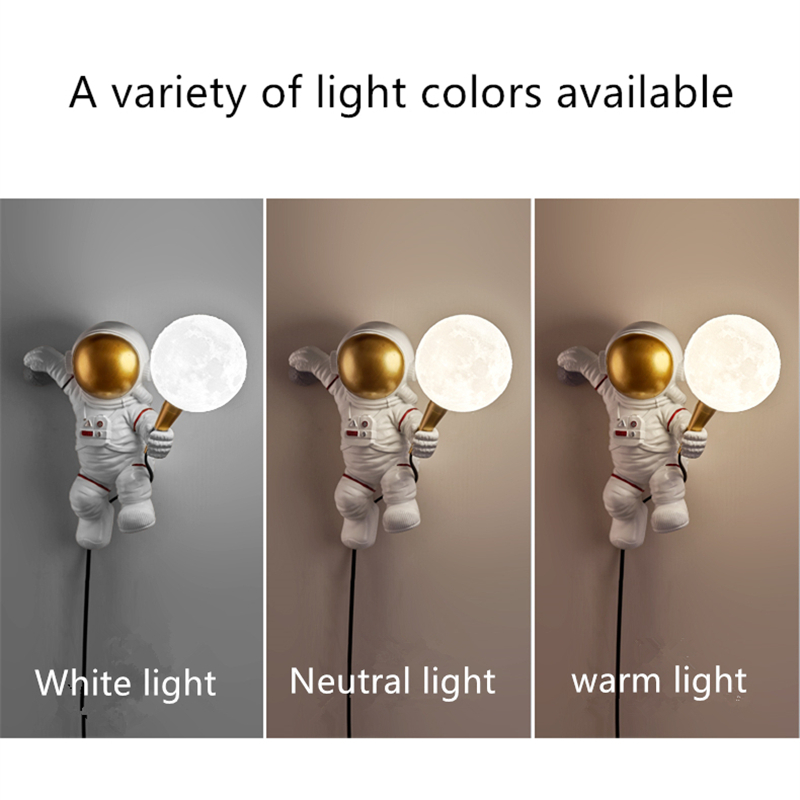 北欧 LED パーソナリティ宇宙飛行士ムーン子供部屋の壁ラン - Custom Night Sky のレビューと価格