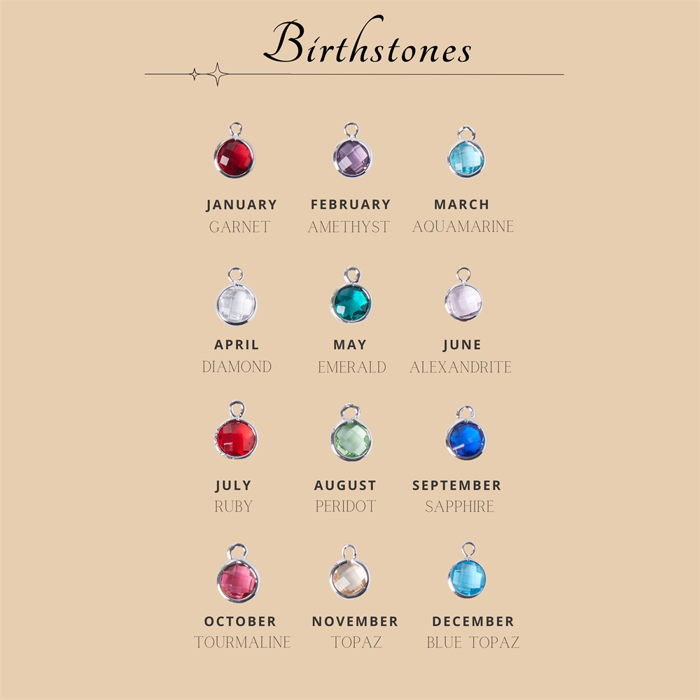 パーソナライズされたカラビナネックレス,パーソナライズされた - Birth Flower Necklace のレビューと価格